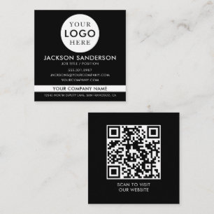 Modernes minimalistisches Logo Professionell Schwa Quadratische Visitenkarte