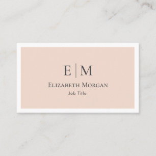 Modernes Minimalistisches Logo Rosa Grau einfach Visitenkarte