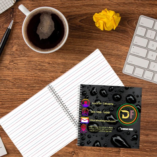 Modernes Minimalistisches Logo Stilvolle Schwarze  Notizbuch (Von Creator hochgeladen)