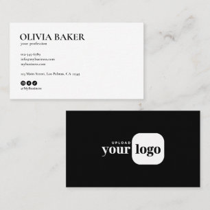 Modernes minimalistisches Logo und Social-Media-Sy Visitenkarte