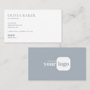 Modernes minimalistisches Logo und Social-Media-Sy Visitenkarte