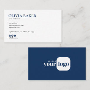 Modernes minimalistisches Logo und Social-Media-Sy Visitenkarte