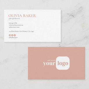 Modernes minimalistisches Logo und Social-Media-Sy Visitenkarte