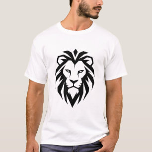 Modernes minimalistisches Löwenkopf-Symbol T-Shirt
