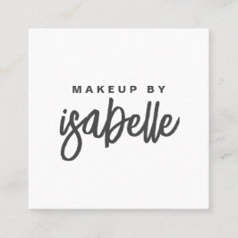 Modernes Minimalistisches Makeup-Künstlerskript Quadratische Visitenkarte