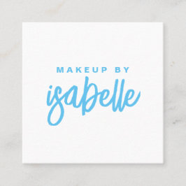 Modernes Minimalistisches Makeup-Künstlerskript Quadratische Visitenkarte