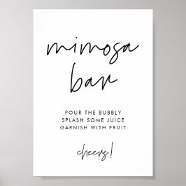 Modernes Minimalistisches Mimosa-Bar Poster