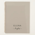 Modernes Minimalistisches Monogramm-Braunes Neutra Planer<br><div class="desc">Maßgeschneidertes,  schlichtes,  elegantes Monogramm-Notizbuch in braun neutraler Erdfarbe. Geeignet für kleine Unternehmen,  Zuhause,  Firmenfachleute oder selbstständige Geschäftsleute,  Schulen.</div>