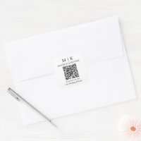 Modernes Minimalistisches Monogramm, das Ihren QR-