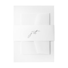 Modernes Minimalistisches Monogramm Einladungsbanderole