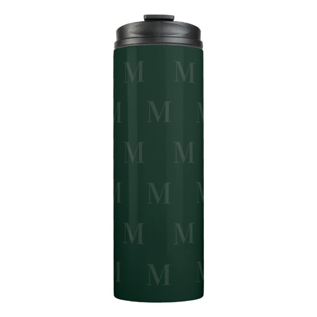 Modernes Minimalistisches Monogramm für Tiefwald Thermosbecher (Vorderseite)