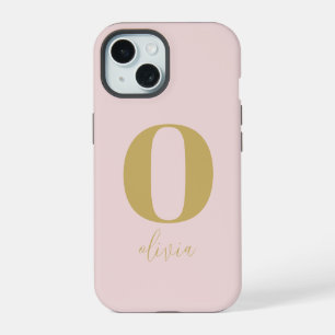 Modernes Minimalistisches Monogramm iPhone 15 Hülle
