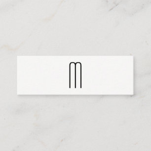 Modernes Minimalistisches Monogramm Mini Visitenkarte
