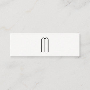 Modernes Minimalistisches Monogramm Mini Visitenkarte
