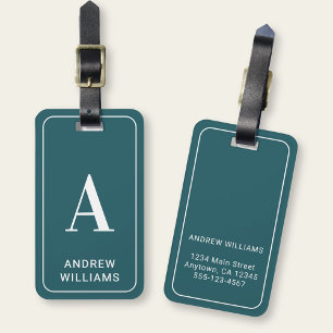 Modernes minimalistisches Monogramm mit Namen - Ti Gepäckanhänger