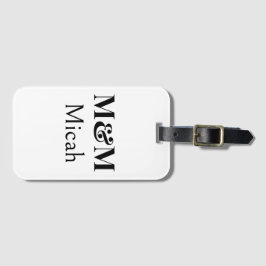 Modernes Minimalistisches Monogramm Moderne Luxus  Gepäckanhänger