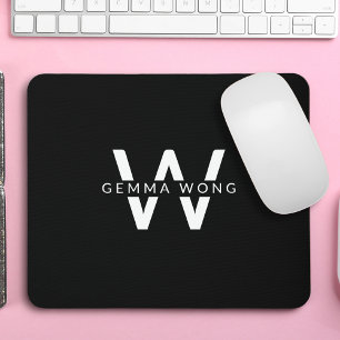 Modernes Minimalistisches Monogramm Mousepad