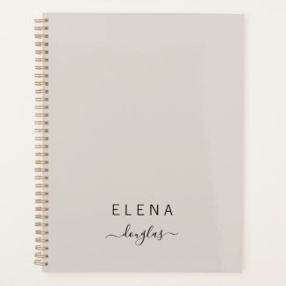 Modernes Minimalistisches Monogramm-Neutralskript Planer
