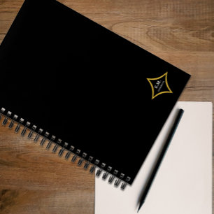 Modernes Minimalistisches Monogramm Notizbuch
