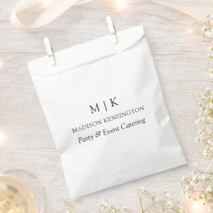 Modernes Minimalistisches Monogramm- oder Add-Logo Geschenktütchen