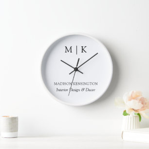 Modernes Minimalistisches Monogramm- oder Add-Logo Uhr
