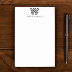 Modernes minimalistisches Monogramm Post-it Klebezettel