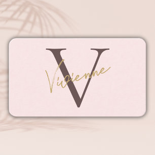 Modernes minimalistisches Monogramm Professionell Visitenkarte