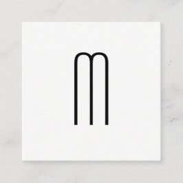Modernes Minimalistisches Monogramm Quadratische Visitenkarte
