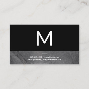 Modernes Minimalistisches Monogramm Schwarz und Sc Visitenkarte