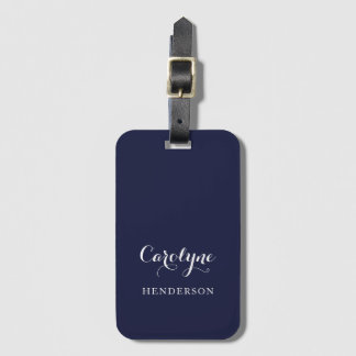 Modernes Minimalistisches Navy Blue Gepäckanhänger