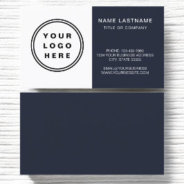 Modernes Minimalistisches Navy Blue Visitenkarte