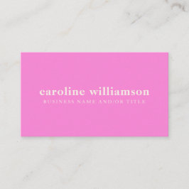 Modernes Minimalistisches Niedliches Girly Pink Be Visitenkarte
