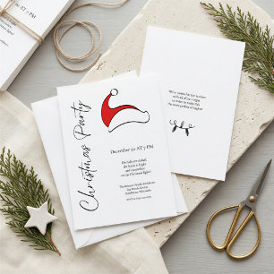 Modernes Minimalistisches Niedliches Weihnachtsfes Einladung