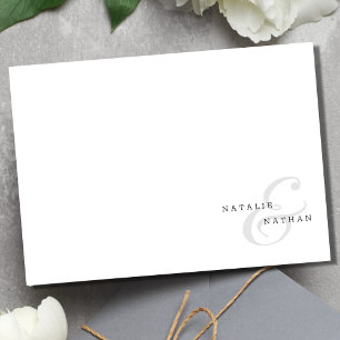 Modernes Minimalistisches Paar Mitteilungskarte