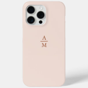 Modernes Minimalistisches Pastellrosa und Kupfermo Case-Mate iPhone Hülle