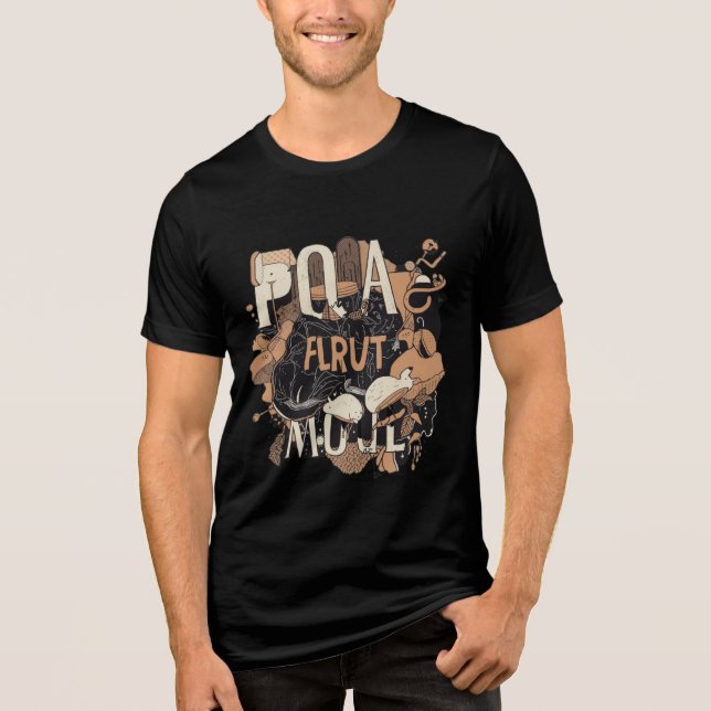 Modernes Minimalistisches Premium-T-Shirt Tri-Blend Shirt (Vorderseite)