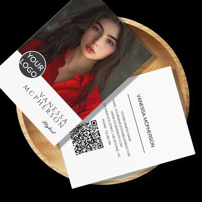 Modernes Minimalistisches professionelles Foto-Log Visitenkarte (Von Creator hochgeladen)