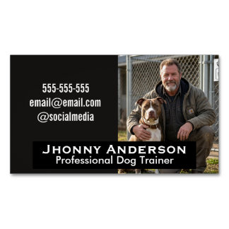 Modernes Minimalistisches Professionelles Hundetra Magnetische Visitenkarte