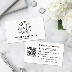 Modernes Minimalistisches Professionelles Logo QR- Visitenkarte