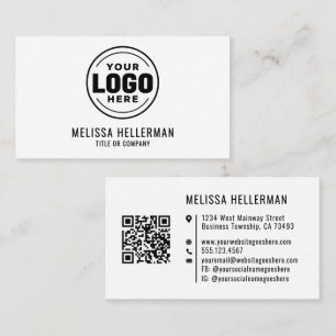 Modernes minimalistisches professionelles Logo QR Visitenkarte