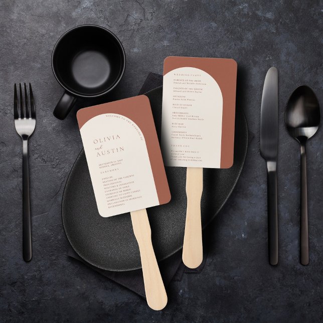 Modernes Minimalistisches Programm für Hochzeiten  Fächer (Von Creator hochgeladen)