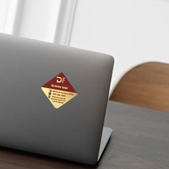 Modernes Minimalistisches QR Code Business Logo Go Quadratischer Aufkleber (Von Creator hochgeladen)