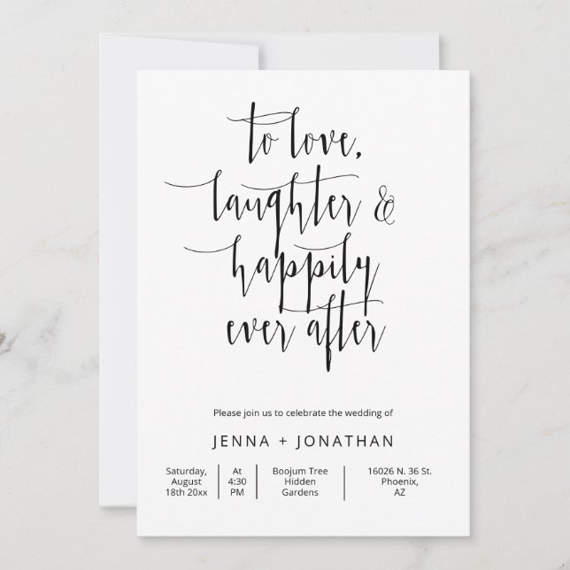 Modernes Minimalistisches QR Code Foto Einladung (Vorderseite)