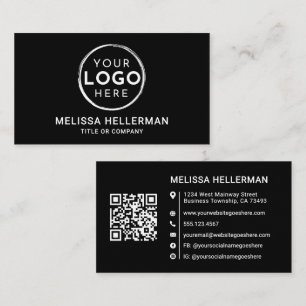 Modernes minimalistisches QR-Code-Profi-Logo Schwa Visitenkarte