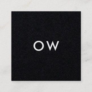 Modernes minimalistisches quadratisches Monogramm Quadratische Visitenkarte