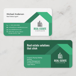 Modernes Minimalistisches Real Anwesen Green Visitenkarte