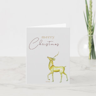 Modernes Minimalistisches Reindeer Firmenweihnacht Karte