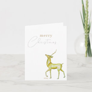 Modernes Minimalistisches Reindeer Firmenweihnacht Karte