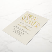 Modernes Minimalistisches Retro-Brautparty Gold