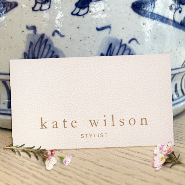 Modernes, Minimalistisches Rosatmoor Beruflich Visitenkarte (Von Creator hochgeladen)